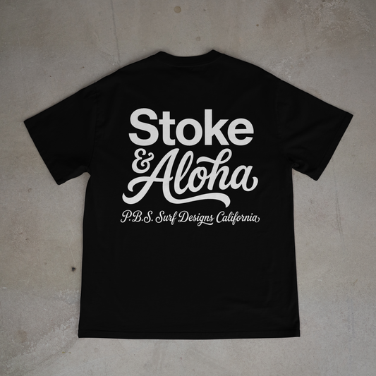 Stoke & Aloha White on Black